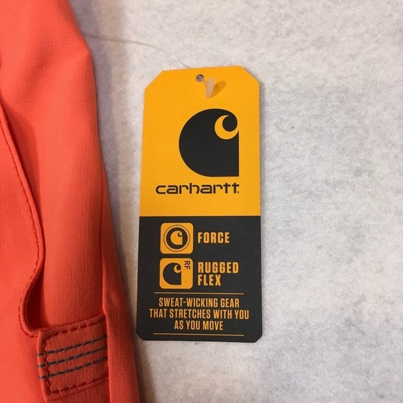 Carhartt Womens XL Force Cross-Flex Modern Fit Bootcut Scrub Pant Orange Pockets - Picture 3 of 16